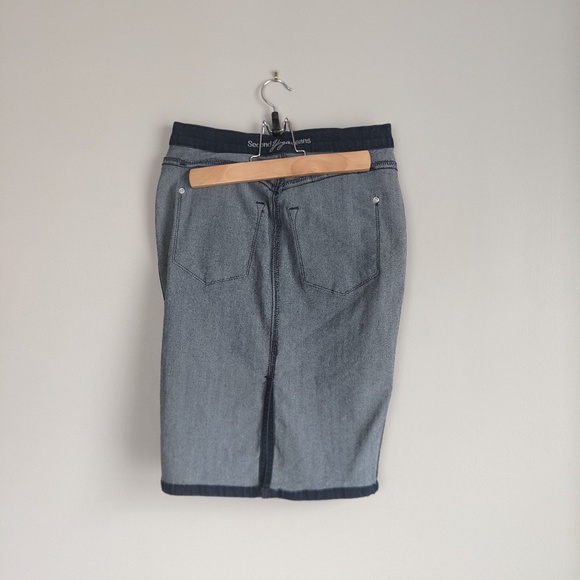 Second Denim Yoga Jeans | High rise denim pencil skirt | Indigo rinse | size 26 - Picture 11 of 13